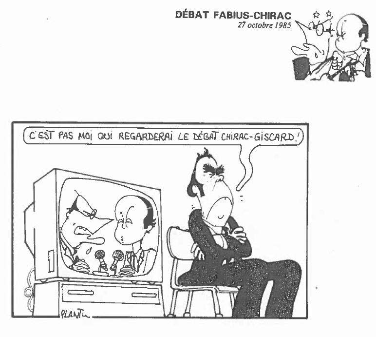 Plantu-ça manque de femmes (53) débat Chirac-Fabius (1985)