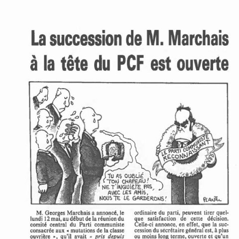 Plantu-ça manque de femmes (143) - Mai 1986 succession Georges Marchais