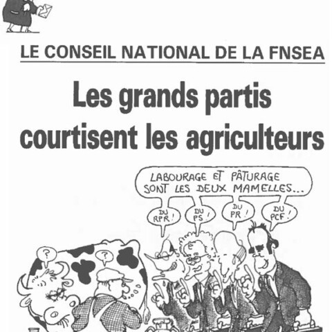 Plantu-ça manque de femmes (64) législatives 1985 FNSEA