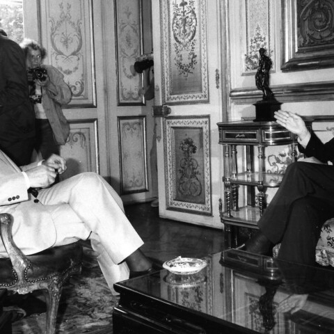 Georges Marchais et François Mitterrand - Elysée - 14 Juillet 1981