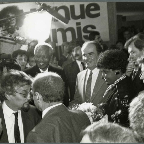 Georges Marchais et Nelson Mandela - Paris - 1990