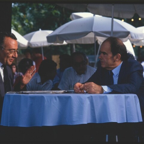 Georges Marchais et Yves Mourousi - fête de l'Huma - 1987