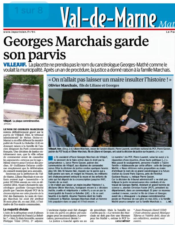 georges-marchais-parvis-villejuif-annulation-deliberation-le parisien-20160114